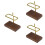 3Pcs Coffee Filter Rack Brass Material Easy Clean Portable Light Brown 5