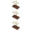 3Pcs Coffee Filter Rack Brass Material Easy Clean Portable Light Brown 7
