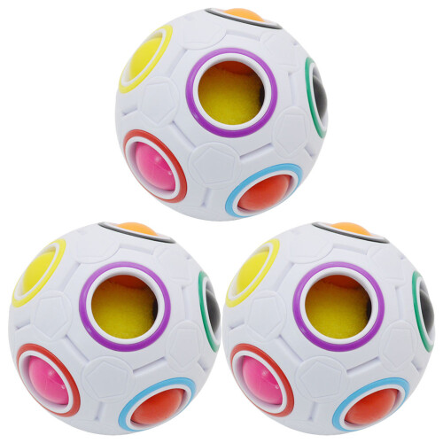 3 stuks rainbow voetbal fidget stressverlichting