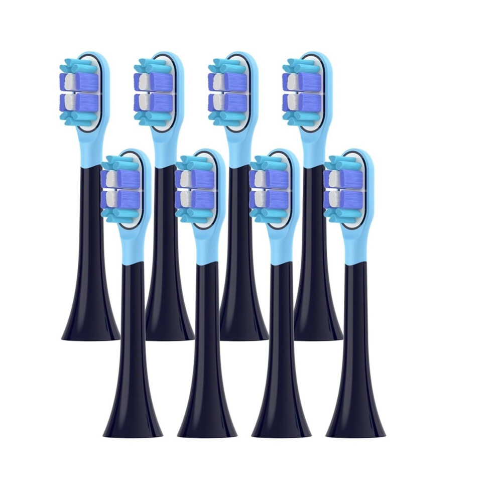 Replacement Toothbrush Heads Compatible with MIJIA T301 T302 T501 Electric Toothbrush, Vacuum Sealed Black 8 Pack