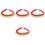 4St Buikdans Sjaal Rood, Hip Met Muntjes 5