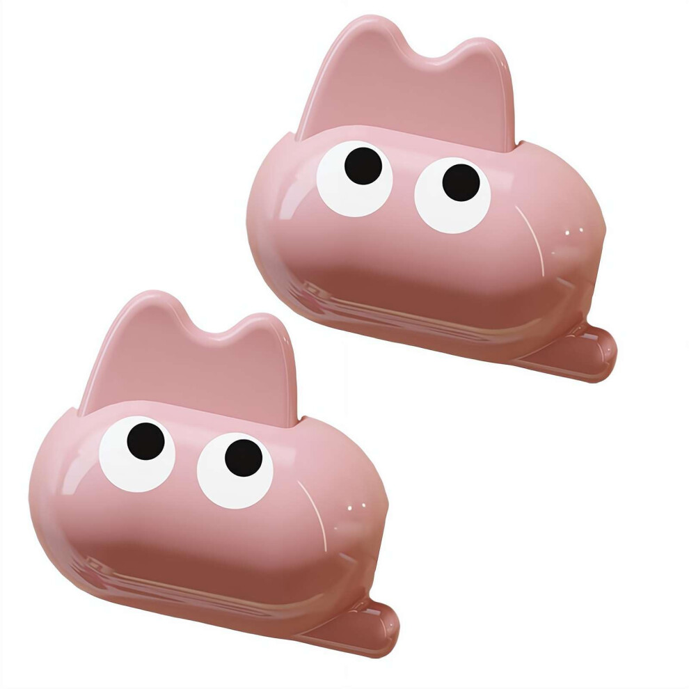 Pink 2Pcs Travel Toothbrush Cover Set, Snapon Toothbrush Head Protector Caps For Hygiene And Camping