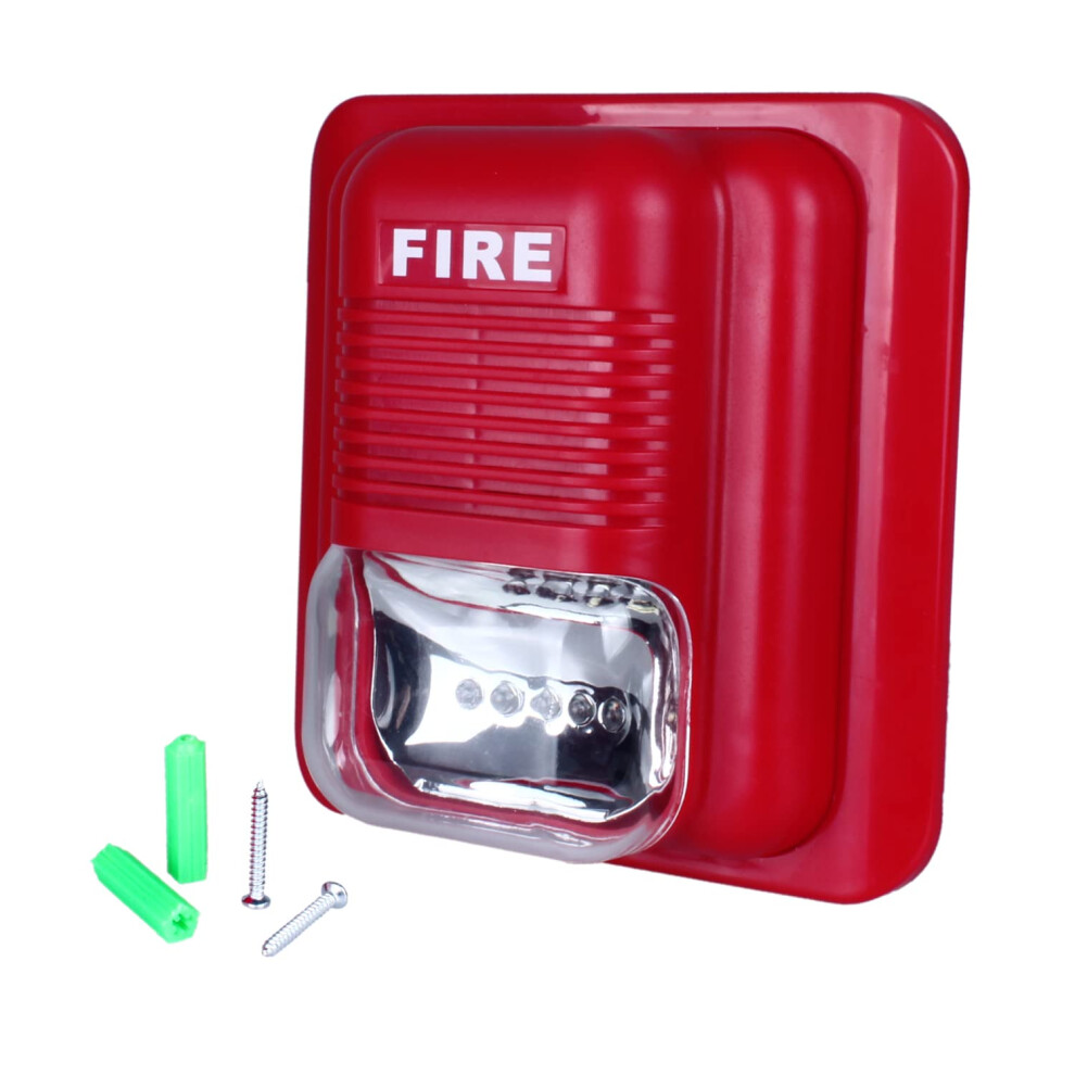 Fire Alarm Strobe Siren 12V 24V Dual Alert 110Db Loud Sound And Light For Industrial Safety 9070919786228
