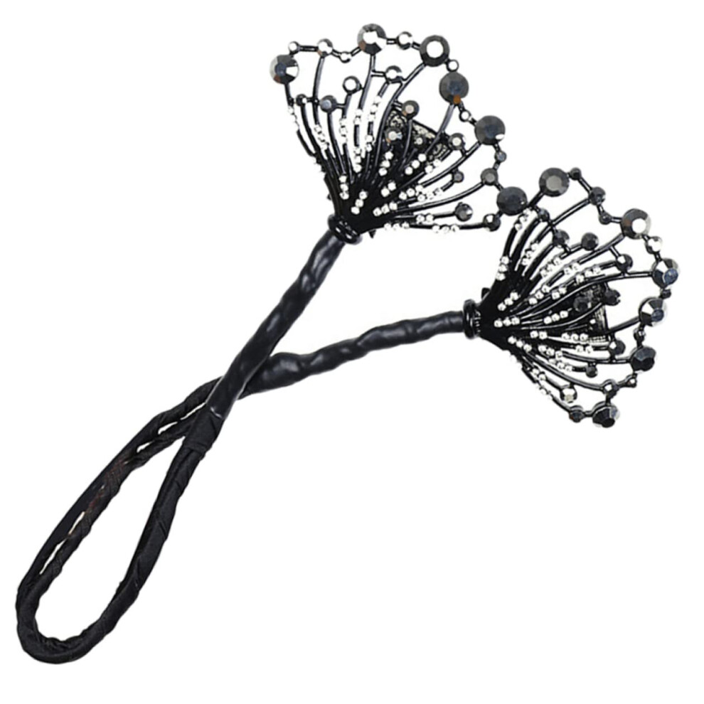 Unisex Rhinestone Hair Bun Maker For Women Elegant Bun Shaper Tool With Secure Hold For Daily Styling