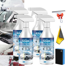 Windshield Deicer Spray for Cars – Fast Ice Removal, Prevents ReIcing, Improves Winter Visibility (4PCS)