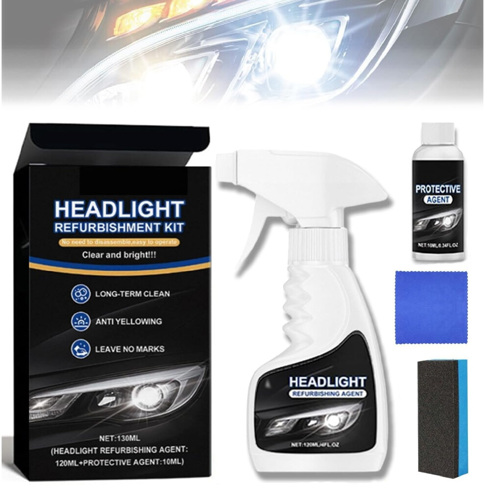 Headlight Restoration Kit For Cars With Uv Protection, Restores Clarity And Prevents Yellowing 9070919786303