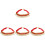4St Buikdans Sjaal Rood, Hip Met Muntjes 4