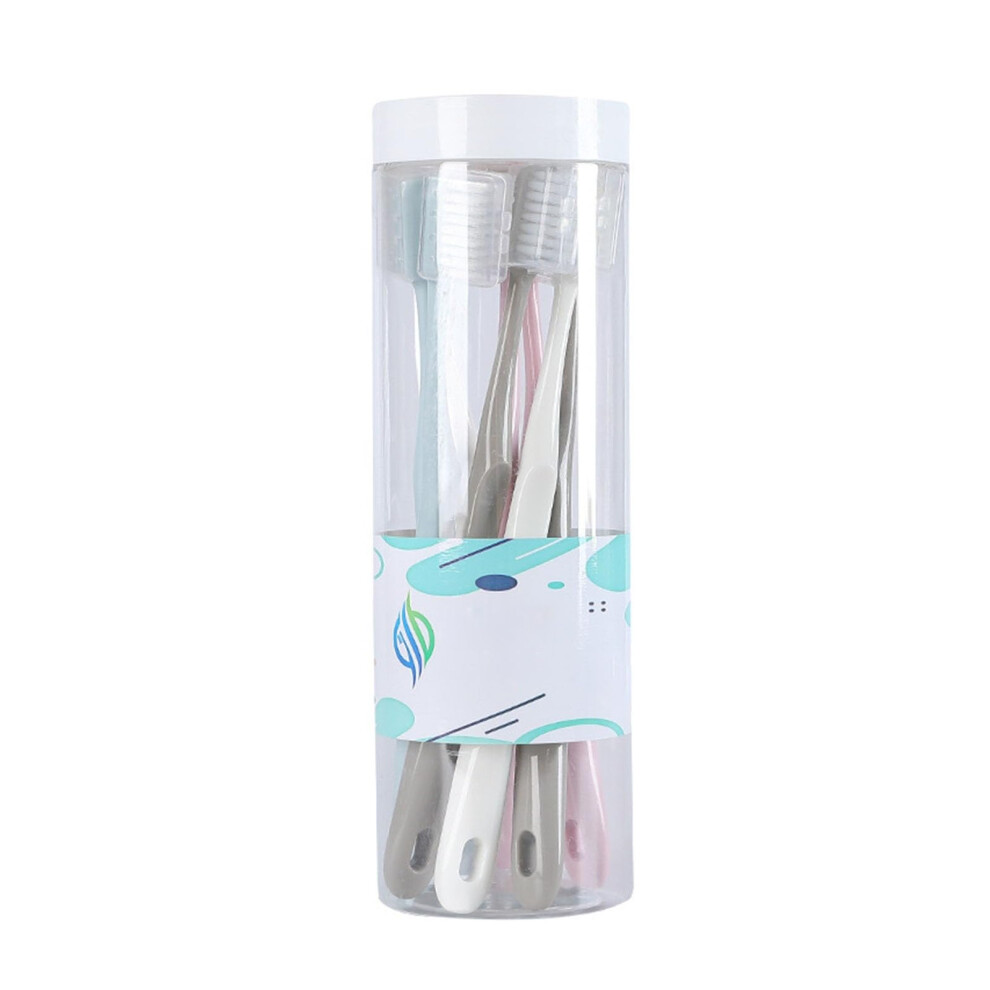 Soft Bristle Travel Toothbrush Set for Adults with Cover, Soft Flocked Bristles, Compact Design
