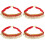 4St Buikdans Sjaal Rood, Hip Met Muntjes 7