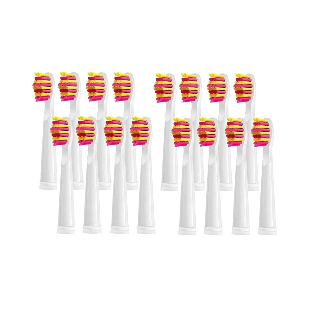 Pink Electric Toothbrush Replacement Heads 16 Pack Compatible With Seago Fairywill Indicator Bristles