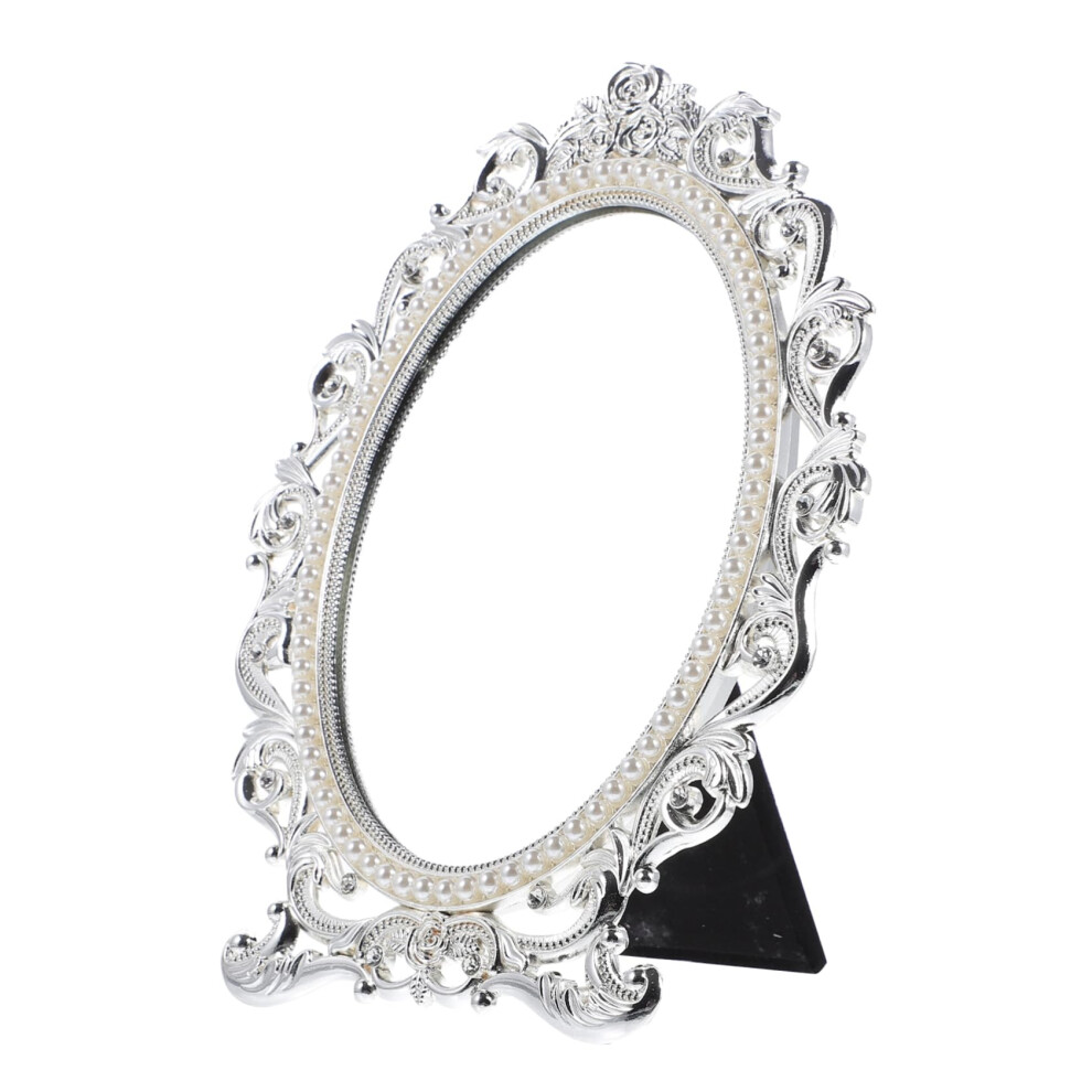 Vintage Vanity Mirror with Clear Reflection, Elegant Tabletop Makeup Mirror for Bedroom or Desk
