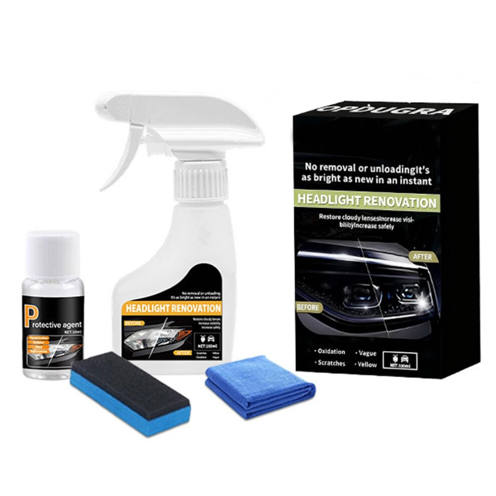 Headlight Restoration Kit For Cars, Fast Oxidation Removal, Restore Lens Clarity, Longlasting Brightness 9070919786419
