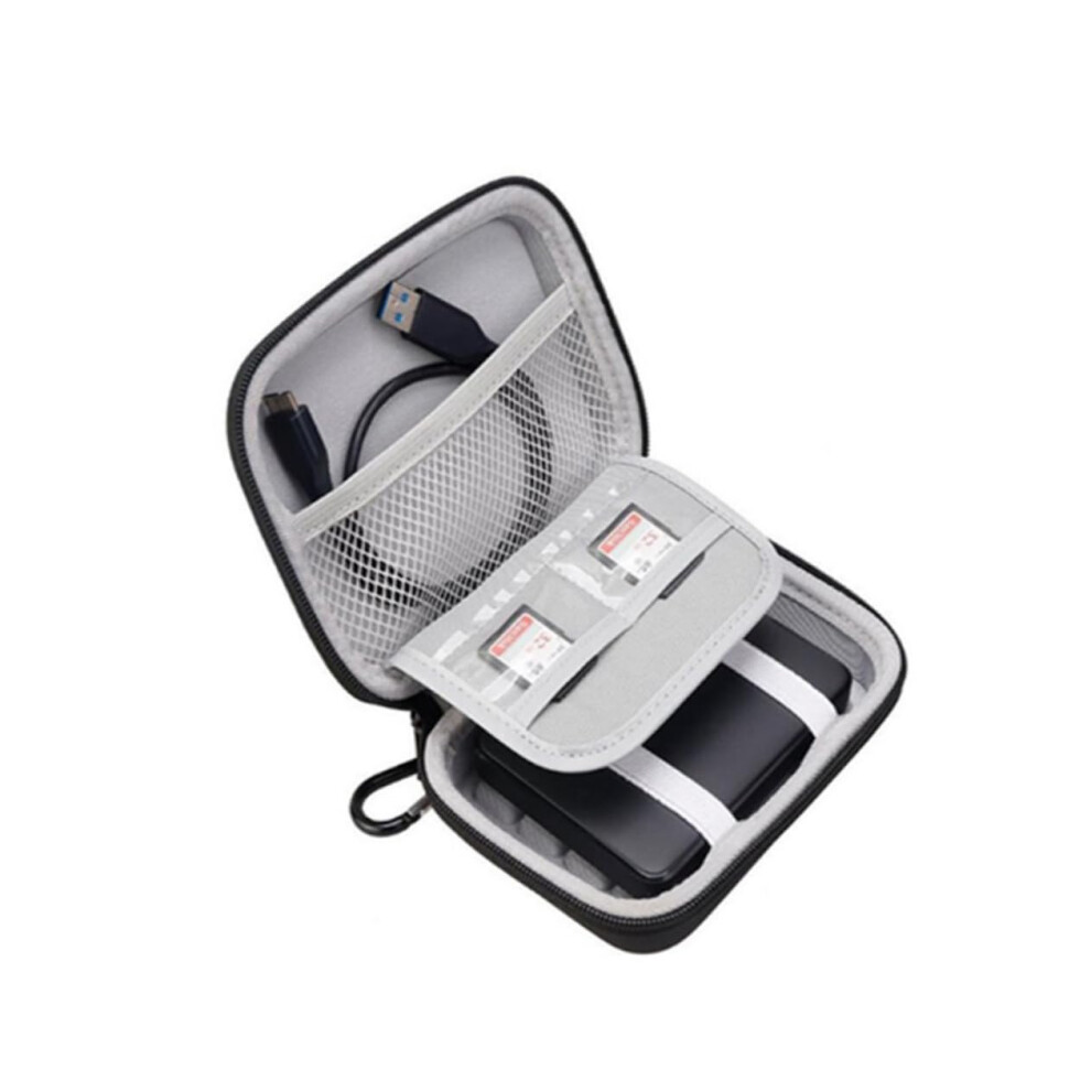 Cable Organizer Case Compact Travel Electronics Organizer For Cables Earphones Accessories Black 9099447344564