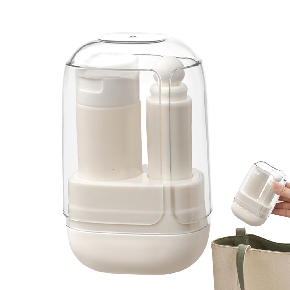 White Compact Travel Toothbrush Kit With Foldable Cup, Hygienic Holder And Spacesaving Design For Business Trips