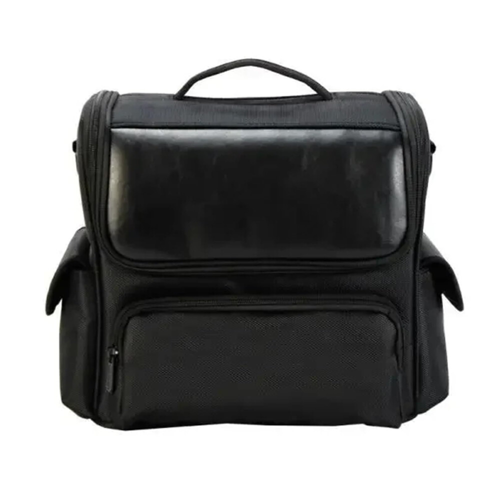Black Nail Polish Organizer With Spacious Multilayer Makeup Storage Box For Vanity, Durable Case