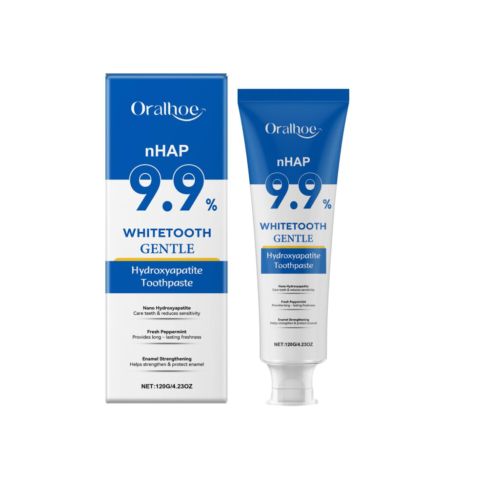 Nano Hydroxyapatite Toothpaste 9.9% Fluoride  Whitening for Sensitive Teeth and Enamel  Mint
