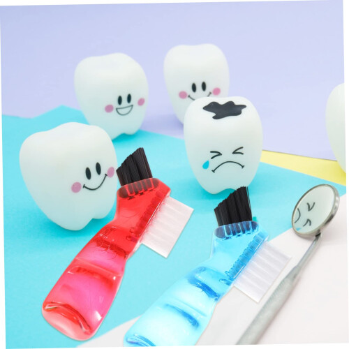 4pcs DoubleSided Soft Denture Brush Set for Precise False Teeth Cleaning and Oral Care 2