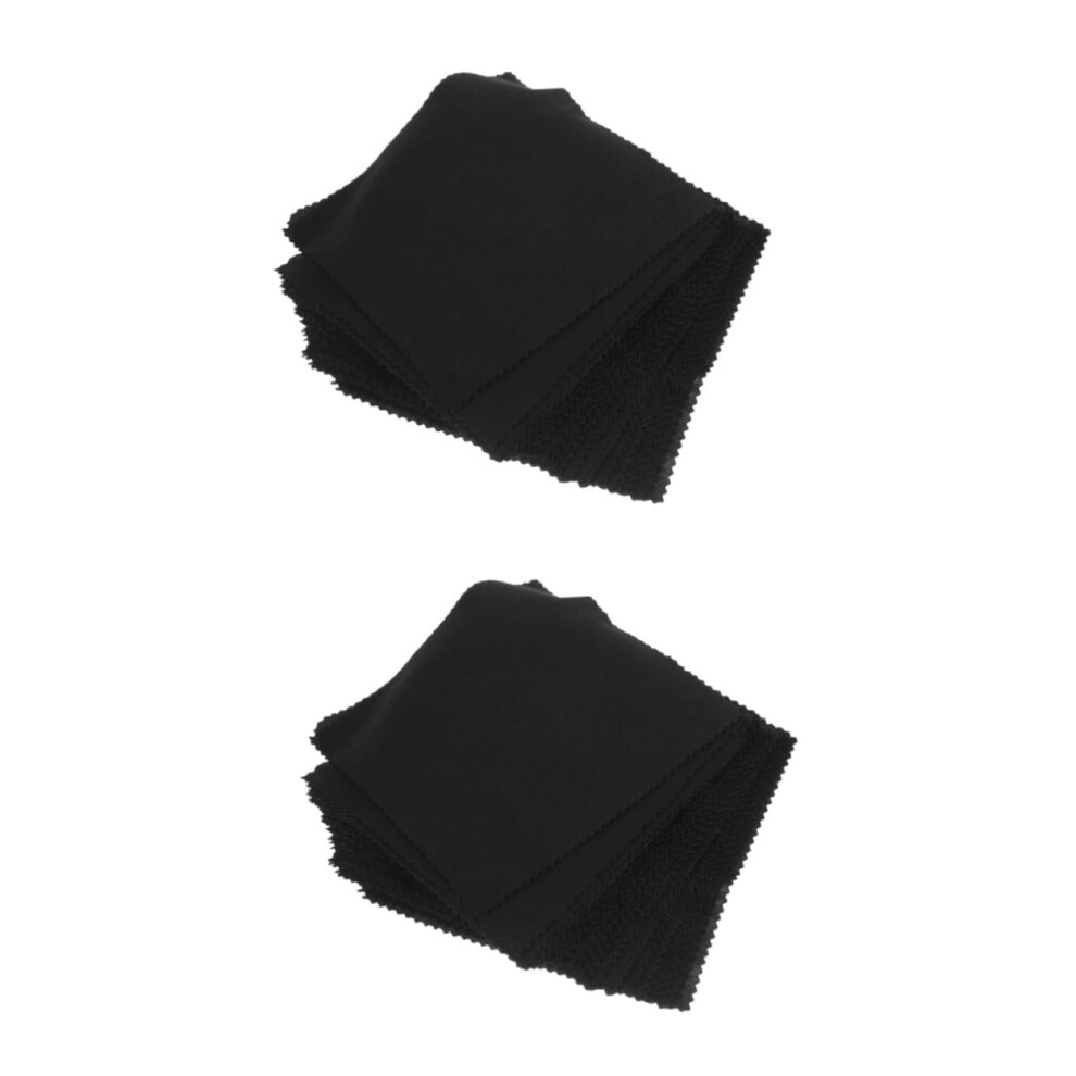 Black 100Pcs Microfiber Eyeglass Cleaning Cloths Scratch Reusable For Glasses And Screens