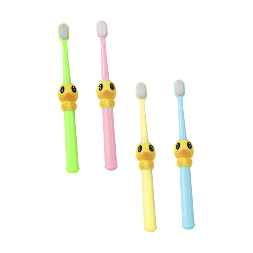 4Pcs Kids Toothbrush with Soft Bristles, Cartoon Design for Children, Promotes Healthy Oral Care