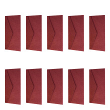 10Stk Einladungskarten Rot Retro Design Dickes Papier Für Feier