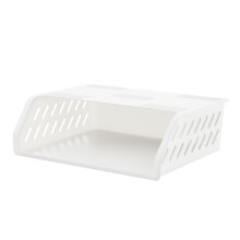 4Pcs White Plastic Sturdy Wall-Mounted Storage Shelf for Home