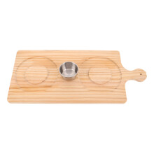 1Set Bartender Salt Tray Wooden Margarita Rimmer for Home and Bar Use