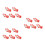 15Pcs Red Ceramic Chopsticks Racks for Dinner & Festive Storage 10