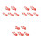 15Pcs Red Ceramic Chopsticks Racks for Dinner & Festive Storage 6