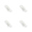 4Pcs White Plastic Sturdy Wall-Mounted Storage Shelf for Home 8
