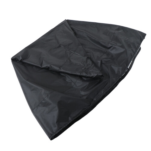2Pcs Black Polyester Waterproof Pool Covers Round Tub Protective Cover 2