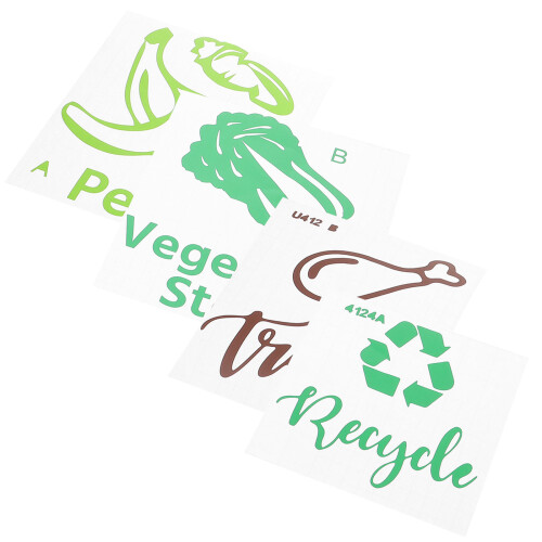 16Pcs Recycle Trash Can Stickers PVC Labels for Bin Sorting 2