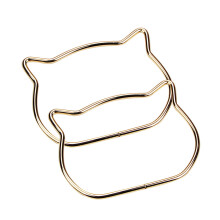 3Paare Goldene Cat Ear Handtaschengriffe Metall DIY Tasche Griffe