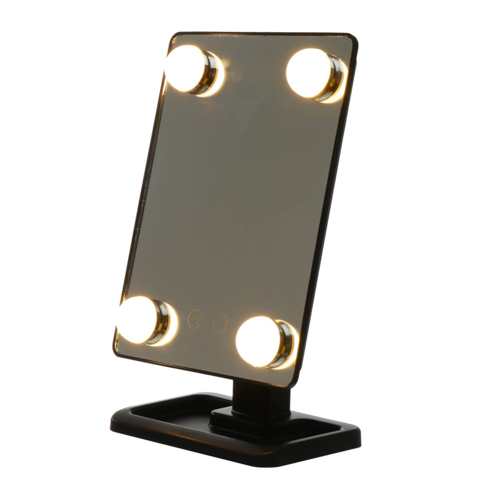 LED Vanity Mirror with Adjustable Brightness and 360 Swivel for Tabletop Makeup Dressing