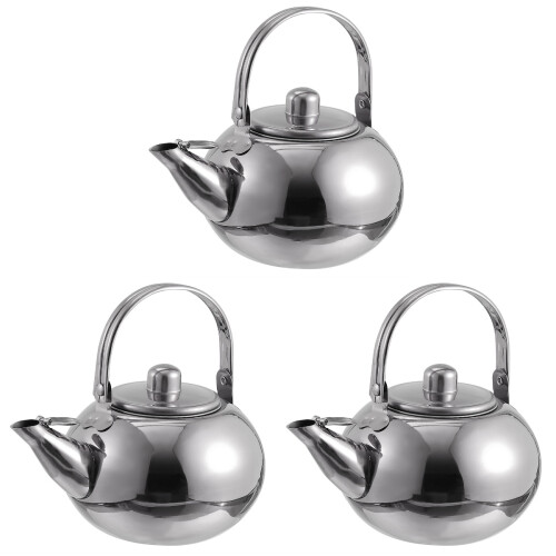 3Pcs Home Stainless Steel Teakettle with Filter Practical Tea Kettle 1