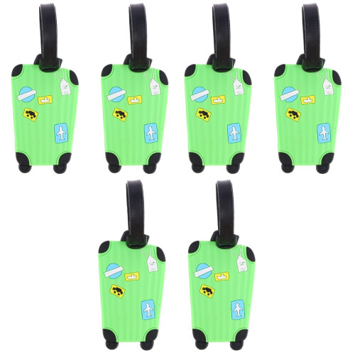 6Pièces Identifiants Vert Silicone Pour À Écrire 2