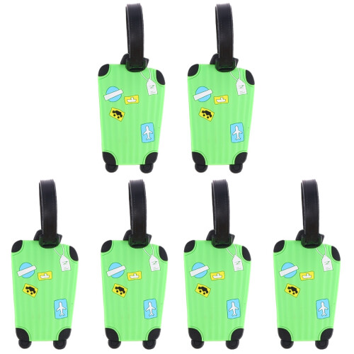 6Pièces Identifiants Vert Silicone Pour À Écrire 1