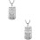 2Pièces À Pendentif Acier Argent 6