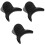 3Pièces Coussin Support Shampooing PVC Noir Réutilisable Salon 4