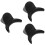 3Pièces Coussin Support Shampooing PVC Noir Réutilisable Salon 7