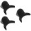 3Pièces Coussin Support Shampooing PVC Noir Réutilisable Salon 8