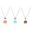6Pièces Colliers Design Donut Gravé Lettres Multicolores 6