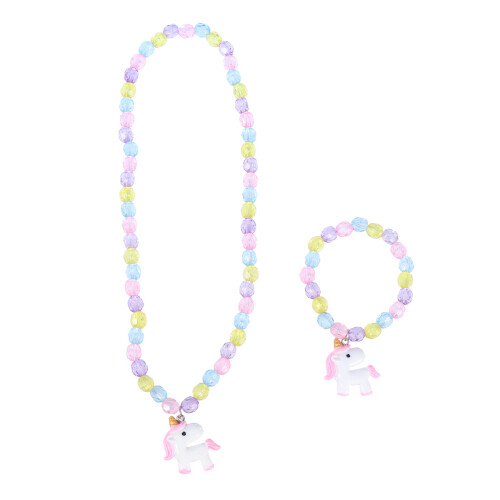 3Pièces Et Bracelet Unicorn Accessoire Coloré
