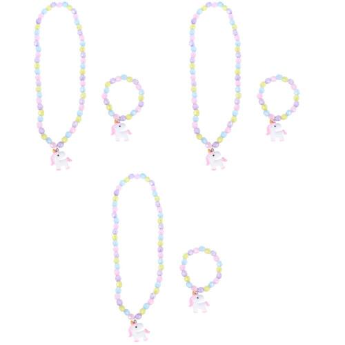 3Pièces Et Bracelet Unicorn Accessoire Coloré 2