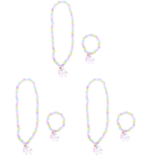 3Pièces Et Bracelet Unicorn Accessoire Coloré 1