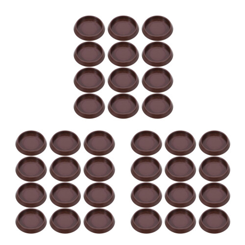 36Pièces Cales Pour Roulettes Protection Sol Marron 2