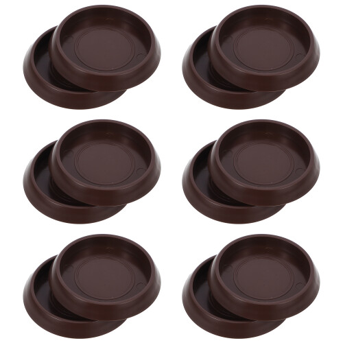 36Pièces Cales Pour Roulettes Protection Sol Marron