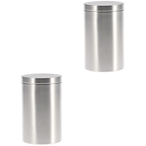 2Pièces Housse De Rangement Cigarettes Argentée Solide Élégante 2