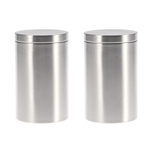2Pièces Housse De Rangement Cigarettes Argentée Solide Élégante 1