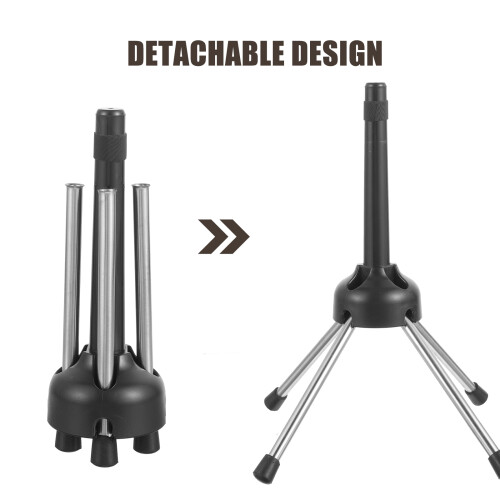3Pièces Présentoir Flûte Pliable Noir Sol Table Pour Clarinettes 2