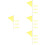40Pcs Lawn Marker Flags Yellow Polyester Triangular Flags for Garden 6